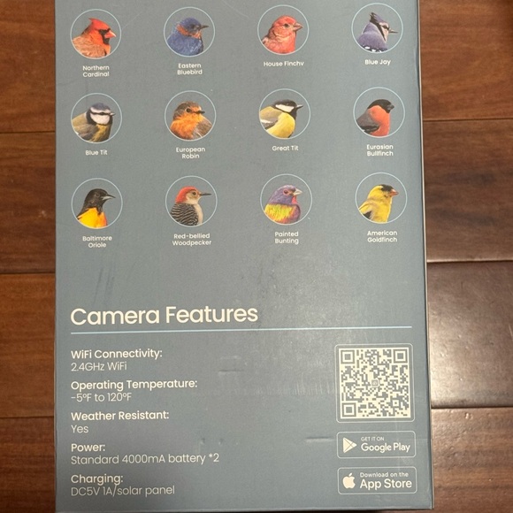 Vinguys Smart Bird Feeder with Camera - Blue and Tan - Picture 8 of 9